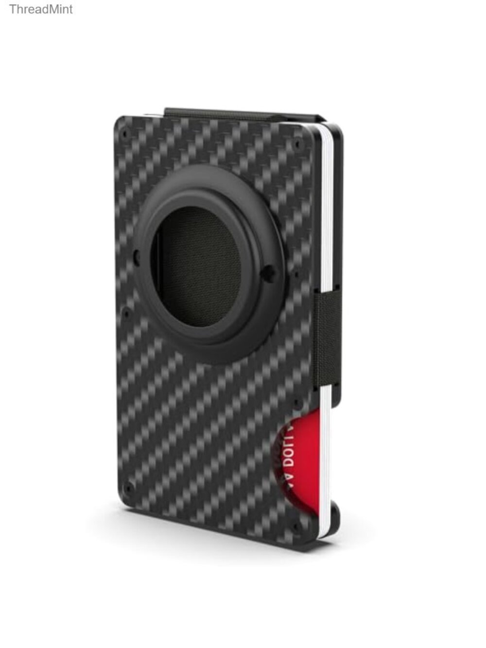Minimalist RFID Money Clip Wallet with AirTag Holder Carbon Fiber Slim